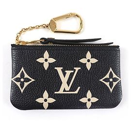 Portafoglio in pelle Monogram Empreinte Louis Vuitton Nero Beige