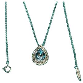 Collana Tiffany & Co Soleste Diamante e Acquamarina Argento