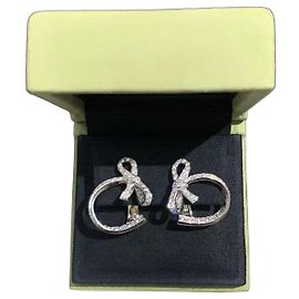 Orecchini Ruban Van Cleef & Arpels diamante oro bianco Argento