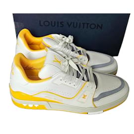 Louis Vuitton Baskets LV Trainer Blanc Gris Jaune