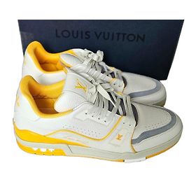 Louis Vuitton LV Trainer Sneaker Weiß Grau Gelb