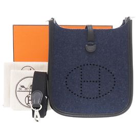 Borsa a Spalla Evelyne TPM di Hermès Nero Blu
