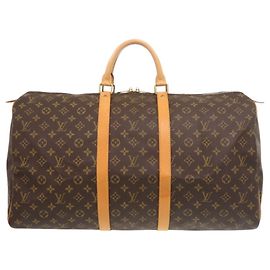 Louis Vuitton Keepall 55 Monogram Boston Tasche Braun Monogramm