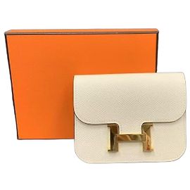 Hermès Constance Smile Bag Epsom Leather White White