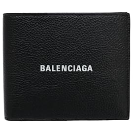 Balenciaga Leder Geldbörse im Querformat Schwarz Weiß