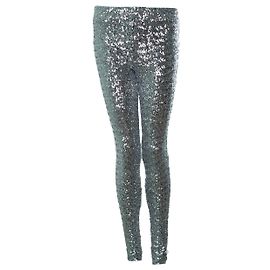 Isabel Marant, Sequinned pantalon in silver Silvery Metallic