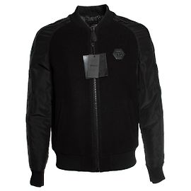Philipp Plein, Wool fleece bomber Black