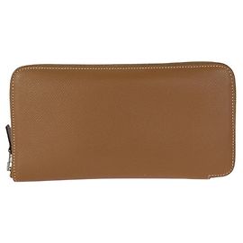 Portefeuille Long Azap Silk'in Hermès Marron Marron