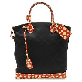 Louis Vuitton Vernis Infinity Dot Lockit MM Tote Rot