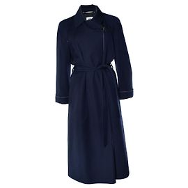 Hermès Hermes, blue wool trench coat Blue