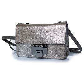 Borsa a tracolla in pelle argento Rebel di Jimmy Choo Argento Metallico