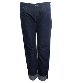 Junya Watanabe, jeans indigo scuri con caviglie piegate Blu