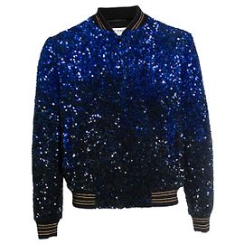 Saint Laurent, Degrade sequinned wool bomber jacket Multiple colors