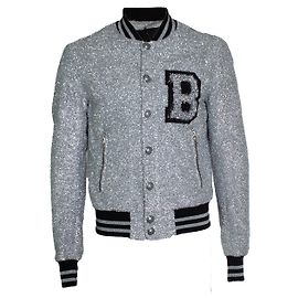 Balmain, Silver bomber with lurex Silvery Metallic