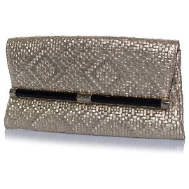 Diane Von Furstenberg, goldgewebte Clutch Golden Metallisch