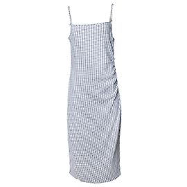 Vince, robe maxi à bretelles spaghetti rayée noir et blanc Multicolore