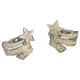 Orecchini Chanel Etoile Filante in oro bianco 18k e diamanti Argento