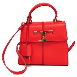 Tod's T Timeless Women's Leather Handbag Red