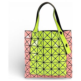 Issey Miyake BAOBAO BB31AG527 Prism Kangaroo Tote Bag Pink Green