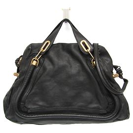 Chloé Paraty Large Women's Leather Handbag Black