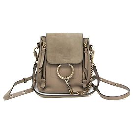 Chloé Faye Women's Leather and Suede Backpack Grey