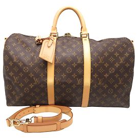 Sac Boston Keepall Bandoulière 50 Louis Vuitton Marron