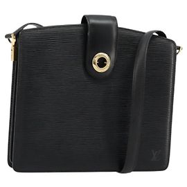 LOUIS VUITTON Borsa a Spalla Capuchin Epi Nera M52342 LV Auth 176221 Nero