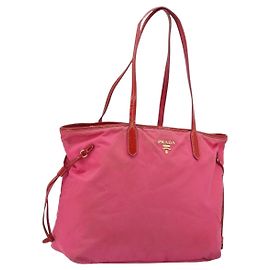 Bolsa Tote Prada de Nylon Rosa Dourado Auth bs34672 Rosa Dourado