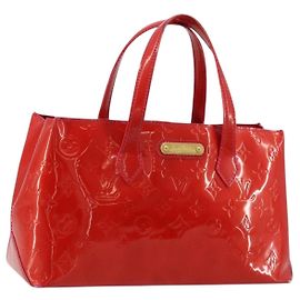 LOUIS VUITTON Bolso de Mano Monogram Vernis Wilshire PM Rose Pop M93643 Auth 176731 Rosa