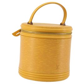 LOUIS VUITTON Bolso de Mano Epi Cannes Amarillo M48039 LV Auth ep14185A Amarillo
