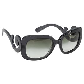Gafas de sol PRADA de plástico gris SPR27 Auth BA12343A Castaño
