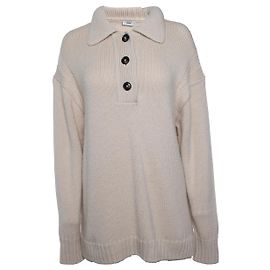 Closed, oversized knitted polo sweater in beige Other