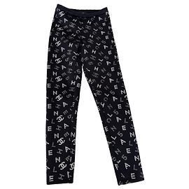 Chanel Black Polyamide Pants 34 Black