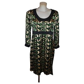 Vestido de seda Diane Von Furstenberg Multicor