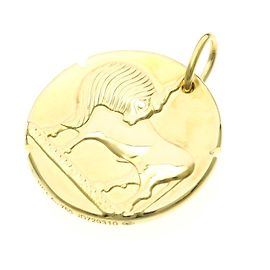 Collier pendentif médaille zodiacale Tauri en or jaune 18K de Van Cleef & Arpels Doré