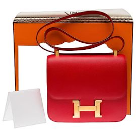 Hermès Bolsa HERMES Constance em Couro Vermelho - 103476 Vermelho