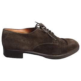 Derbies Hermès Marron Suede Marron foncé