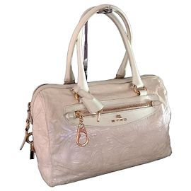 Bolsa Etro em couro com textura Paisley - Bege Bege