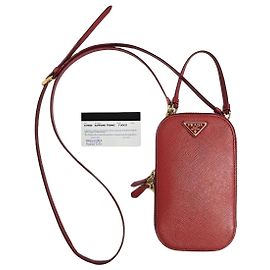Prada Sac à bandoulière mini Saffiano Spectrum Rouge
