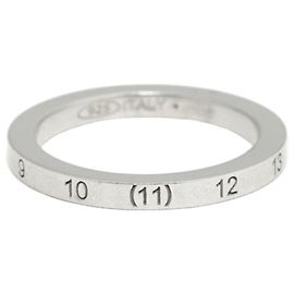 Maison Martin Margiela Schlanke Silbernummerierungsring Silber