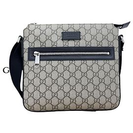 Gucci Supreme Canvas Messenger Bag Brown Brown