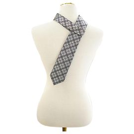 Gucci Corbata de seda gris Castaño