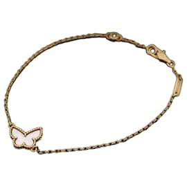 Van Cleef & Arpels Yellow Gold Mother of Pearl Sweet Butterfly Bracelet Yellow