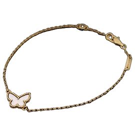 Van Cleef & Arpels Bracciale dolce in oro giallo e madreperla a forma di farfalla Giallo
