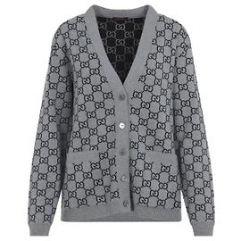 Gucci Reversibler GG Woll-Jacquard-Cardigan Braun