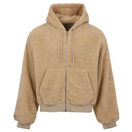 Céline Giacca con cappuccio in pile Triomphe Marrone
