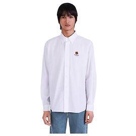 Kenzo Camisa de popeline bordada com flores Branco