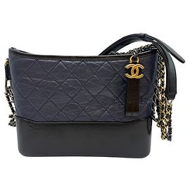 Chanel Gabrielle New Medium Hobo Bag Navy Blue