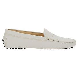 Tod's Chaussures de conduite en cuir Blanc