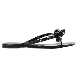 Valentino Rockstud Gummisandalen PVS Schwarz
